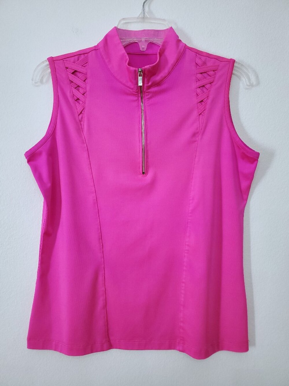 Tail Activewear Hot Pink Sleeveless Tennis Pickleball Golf Sporty Top Medium